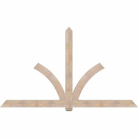 Ekena Millwork Redmond Smooth Timber Gable Bracket, Douglas Fir, 108"W x 63"H x 3 1/2"D x 5 1/2"F, 14/12 Pitch GBW108X63X0406RED00SDF